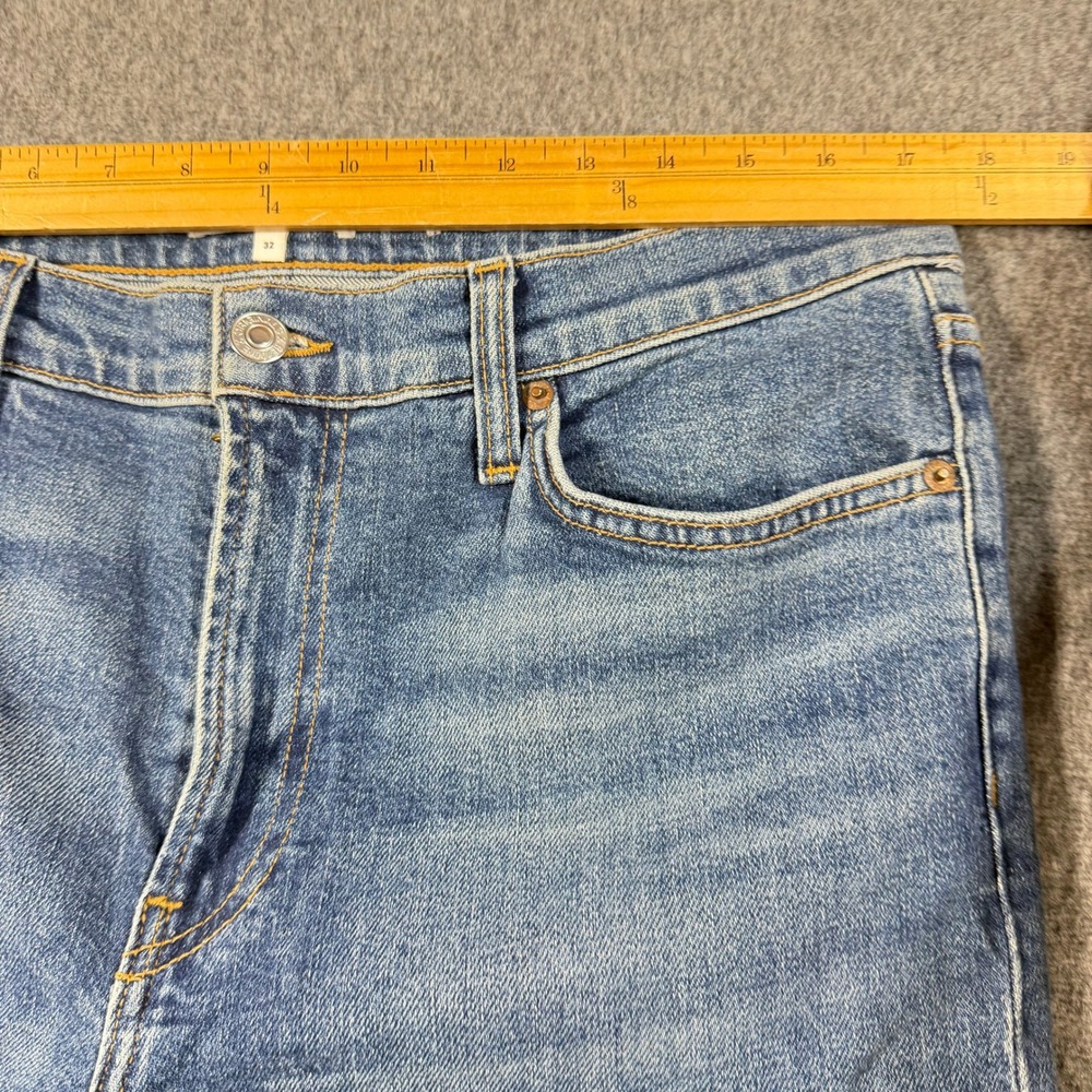 RE/DONE Originals Womens High Rise Kick Flare Jeans Blue Size 32 Made in USA - Picture 4 of 13